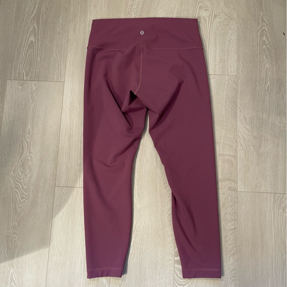 Lululemon Wunder Train High-Rise Tight 25” Plum Pink Purple size 12 - Picture 13 of 16